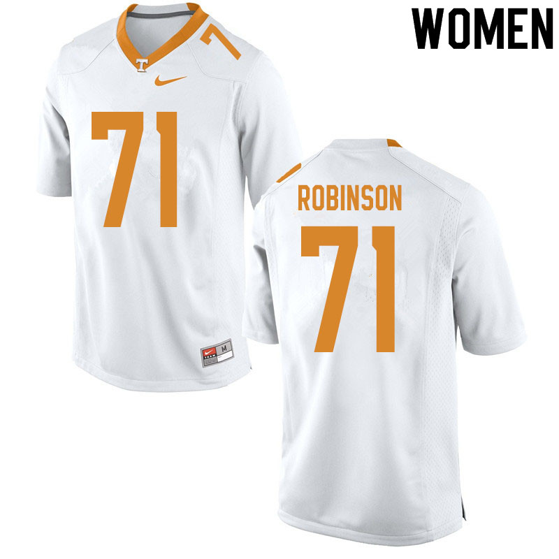 Women #71 James Robinson Tennessee Volunteers College Football Jerseys Sale-White - Click Image to Close